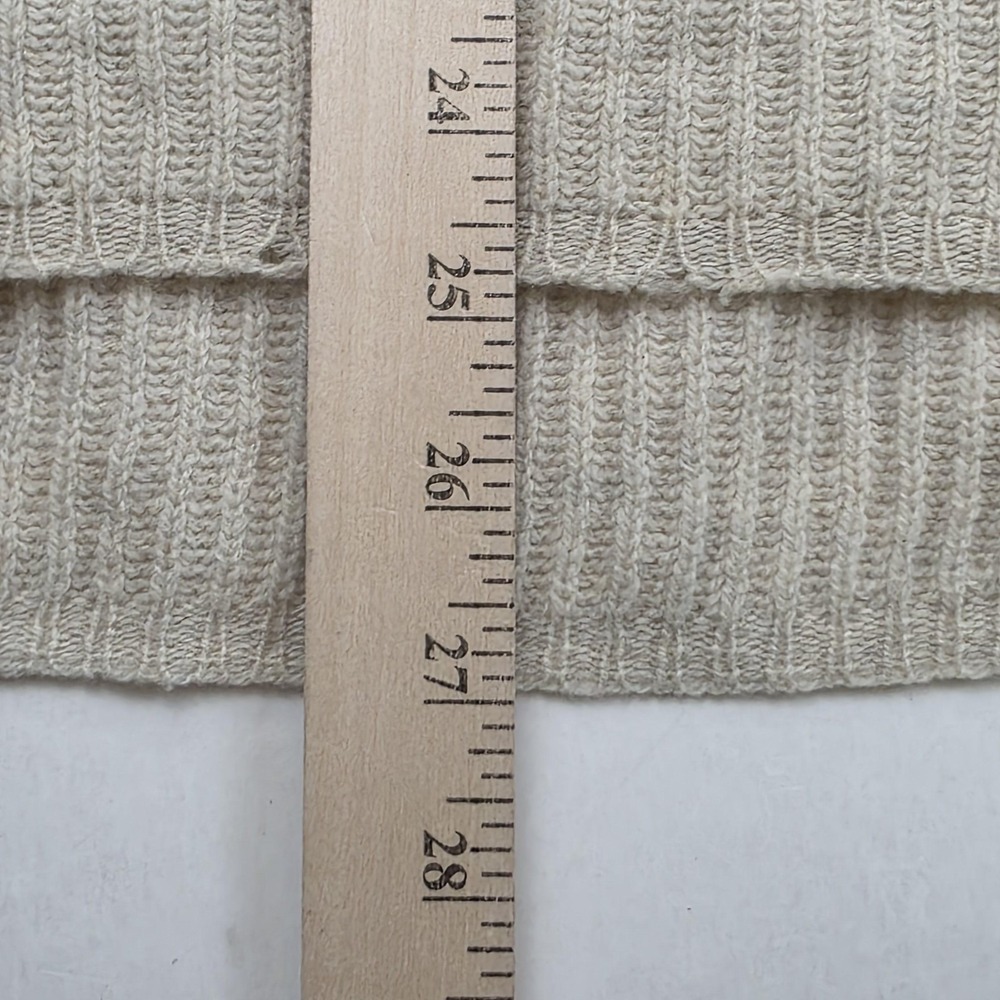 Madewell Sweater Womens S Beige Merino Wool V Neck Chunky Knit Pullover Casual - Picture 9 of 9